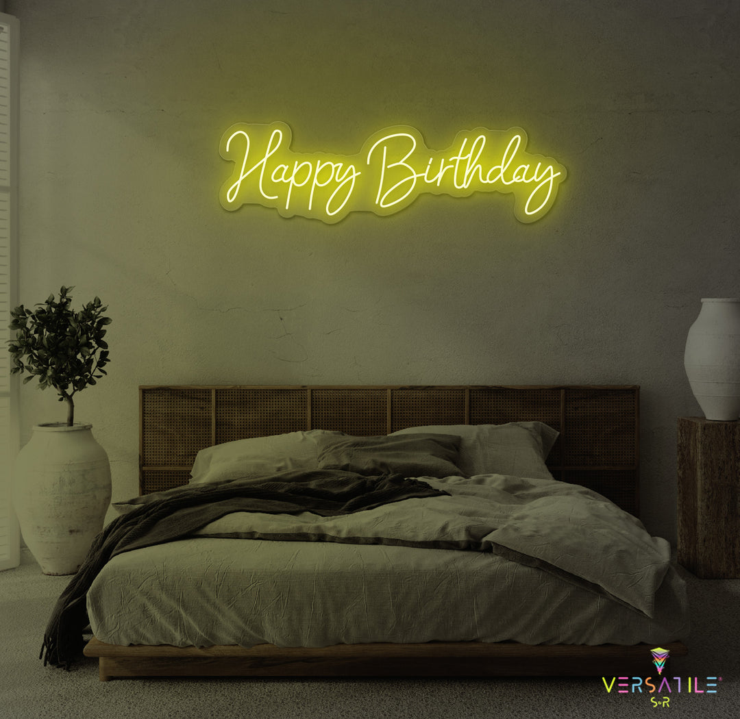 Happy Birthday Neon Sign