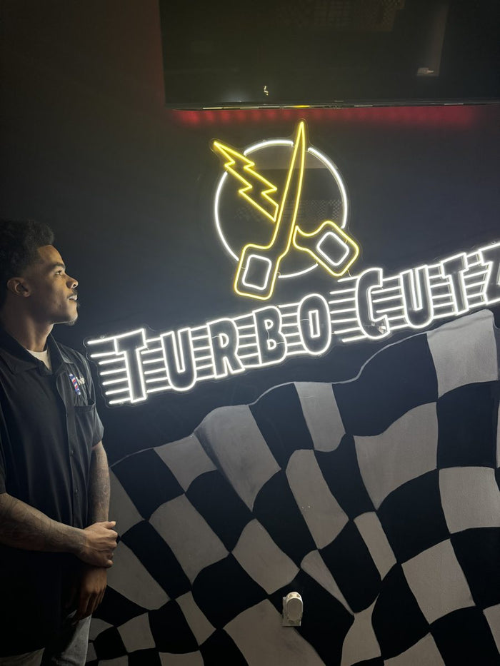 Neon logo sign