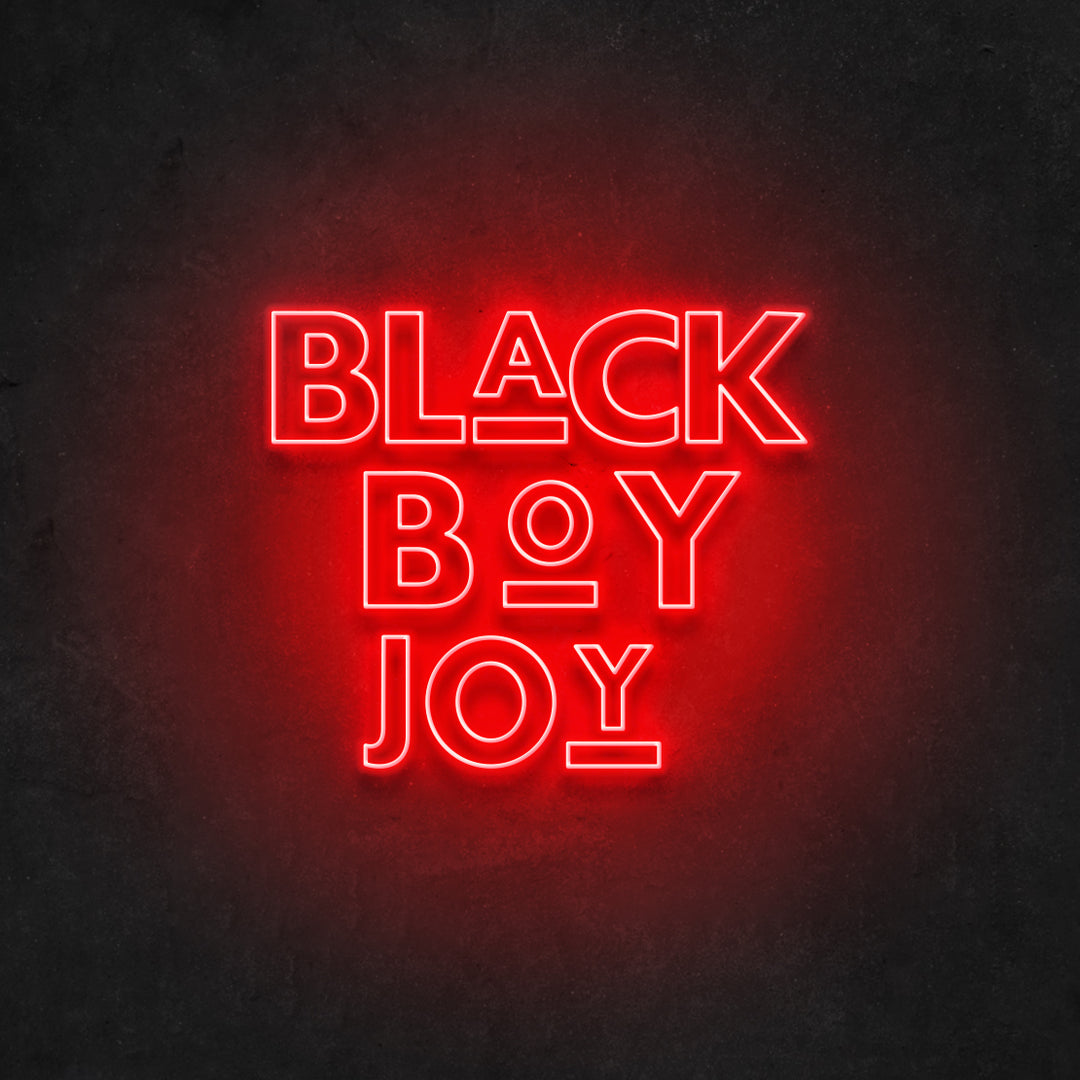 Black Boy Joy Neon Sign