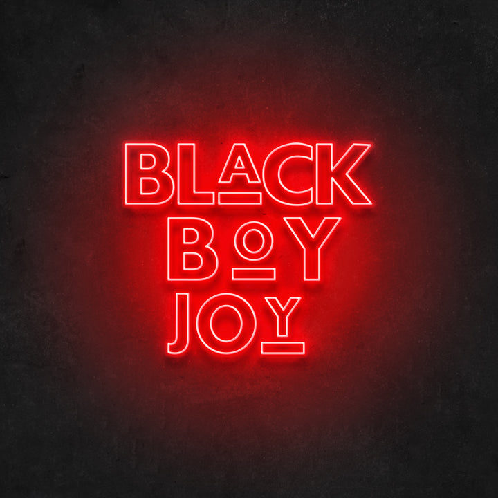 Black Boy Joy Neon Sign