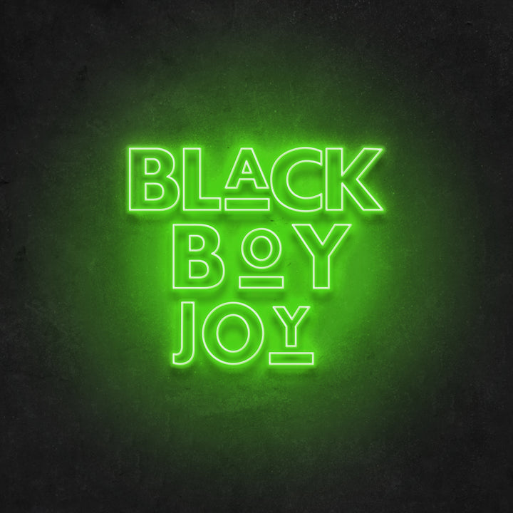 Black Boy Joy Neon Sign