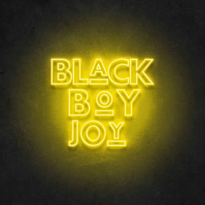 Black Boy Joy Neon Sign
