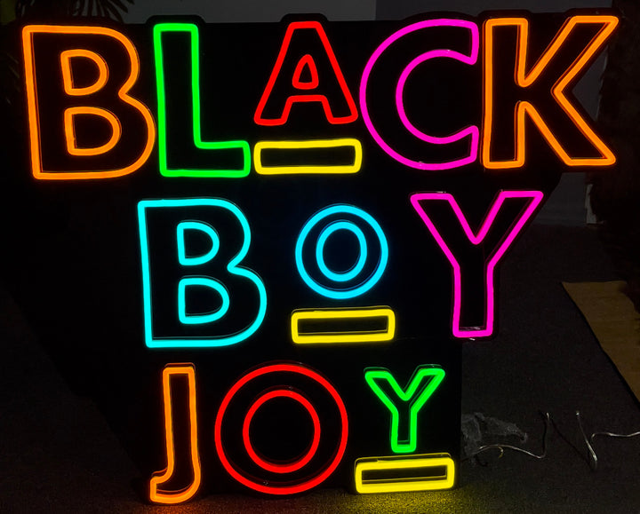 Black Boy Joy Neon Sign