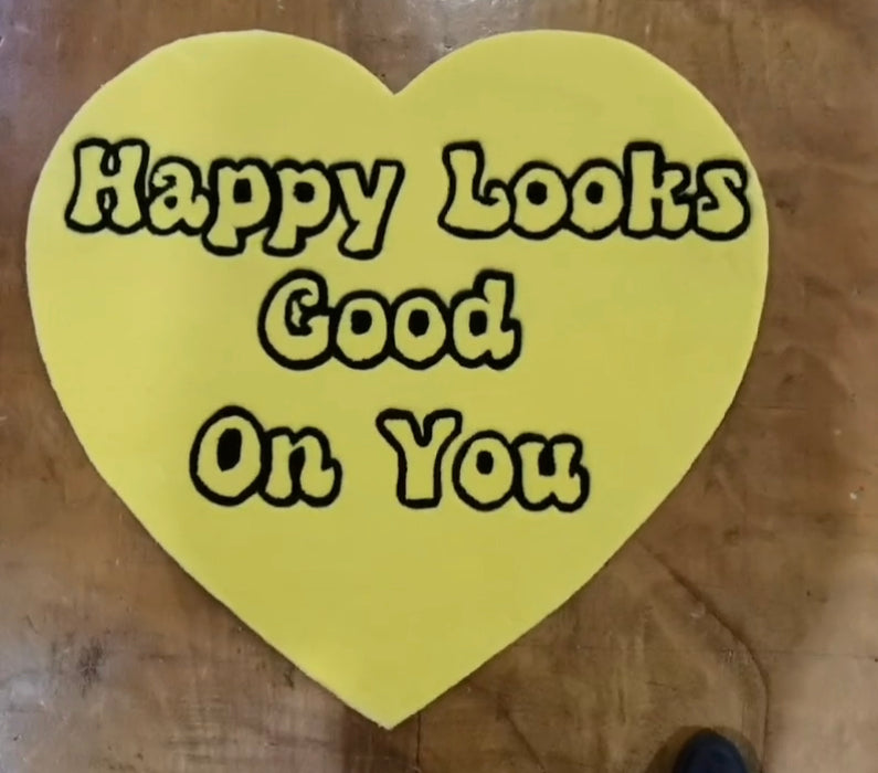 Happy Looks Good On You Custom Rug