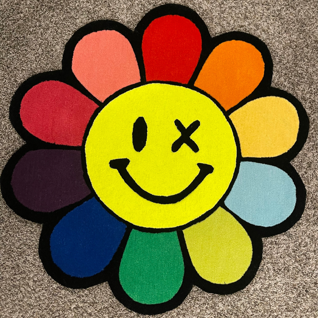 Versatile Flower Smile Custom Rug