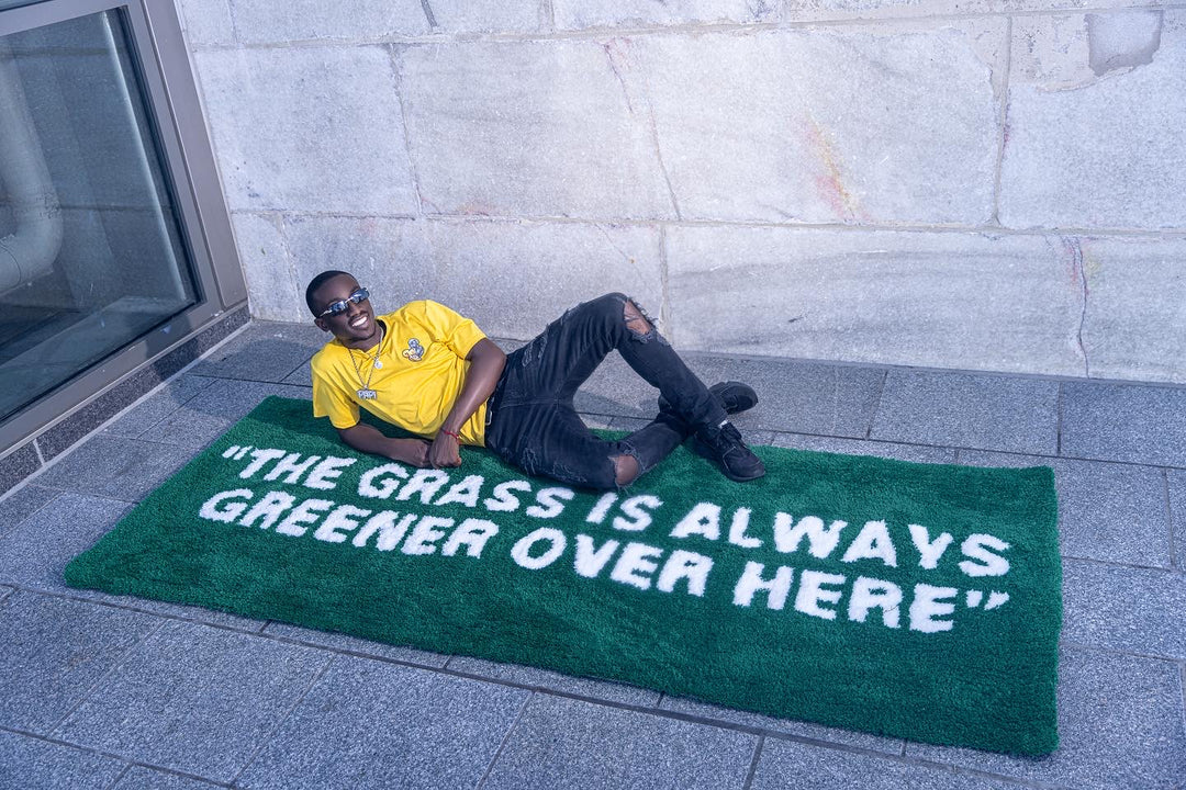 The Grass Is Always Greener Over Here Custom Rug