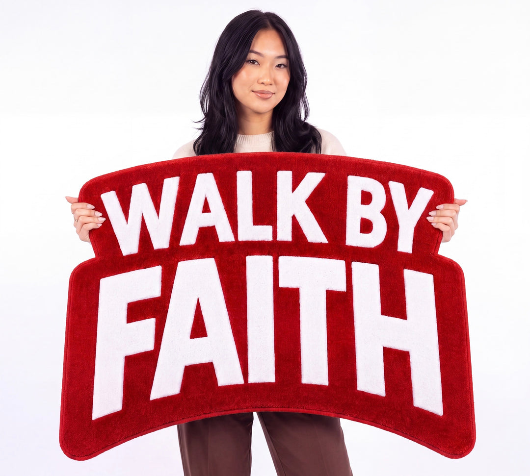 Walk By Faith Custom Rug