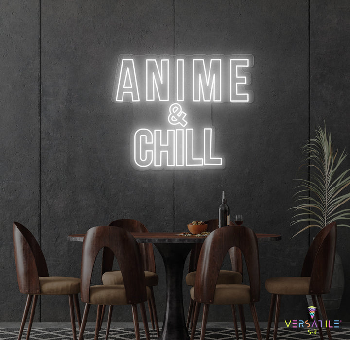 Anime & Chill Neon Sign