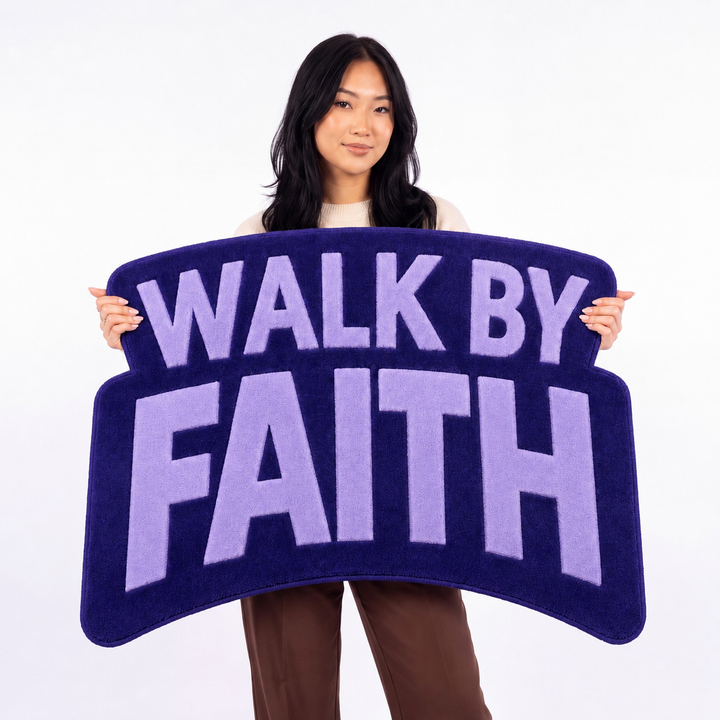 Walk By Faith Custom Rug