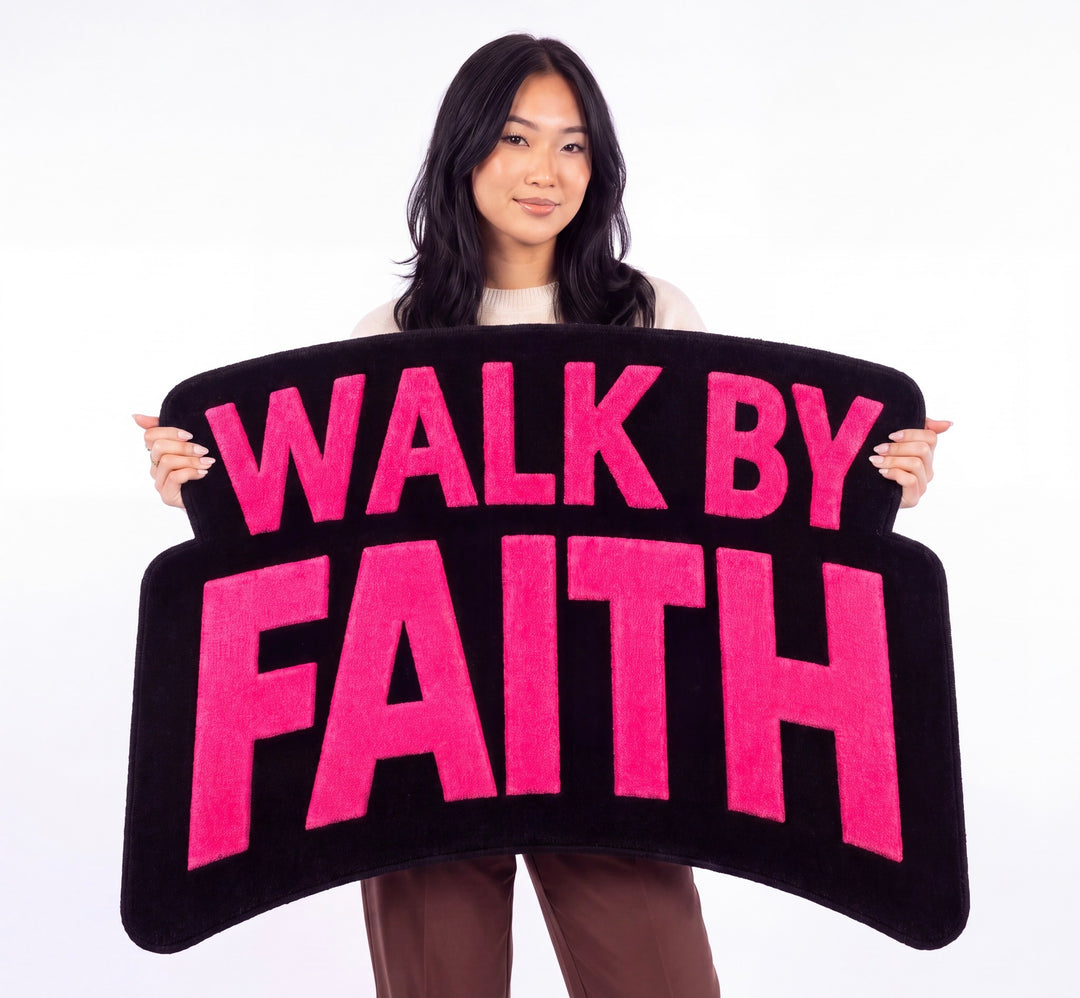 Walk By Faith Custom Rug