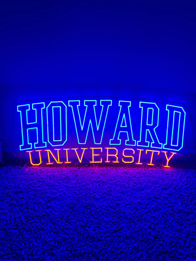 Howard University Neon Sign (Bold Words)
