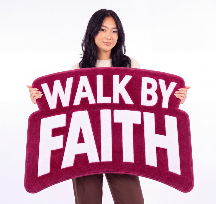 Walk By Faith Custom Rug