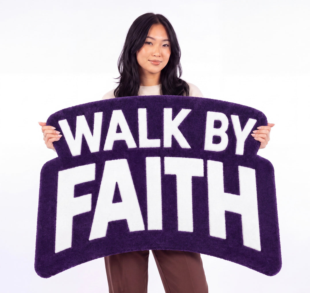 Walk By Faith Custom Rug