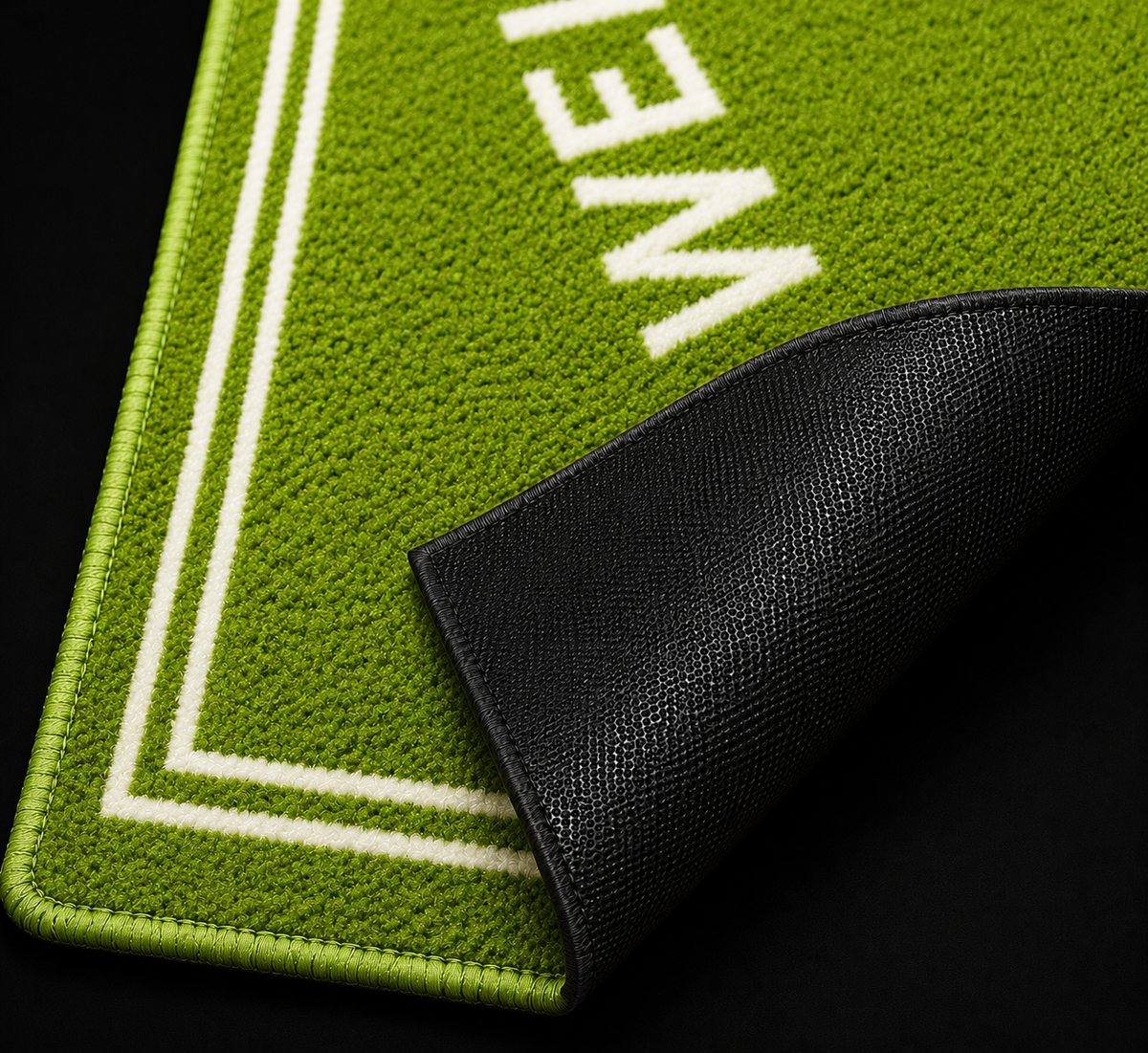 Rubber backing detail