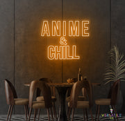 Anime & Chill Neon Sign