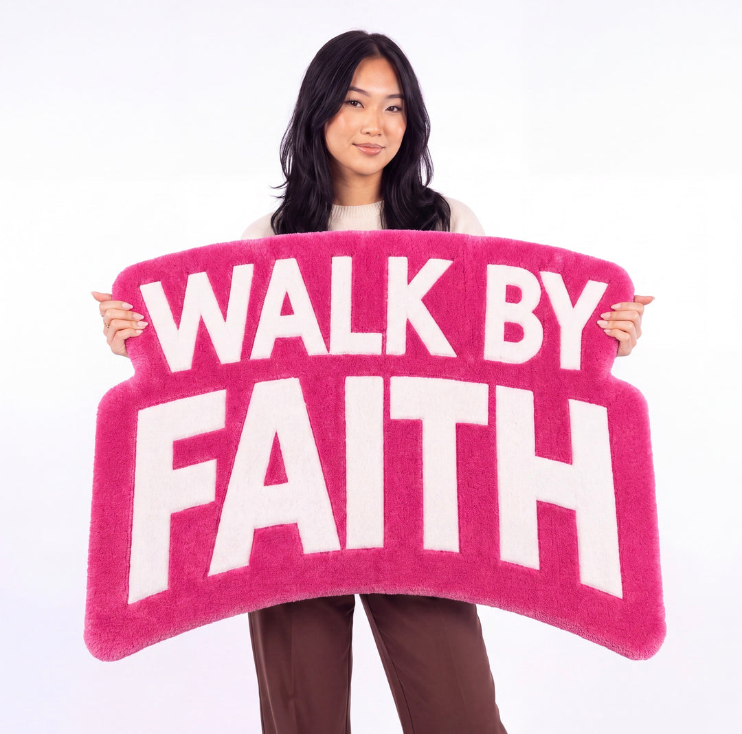 Walk By Faith Custom Rug