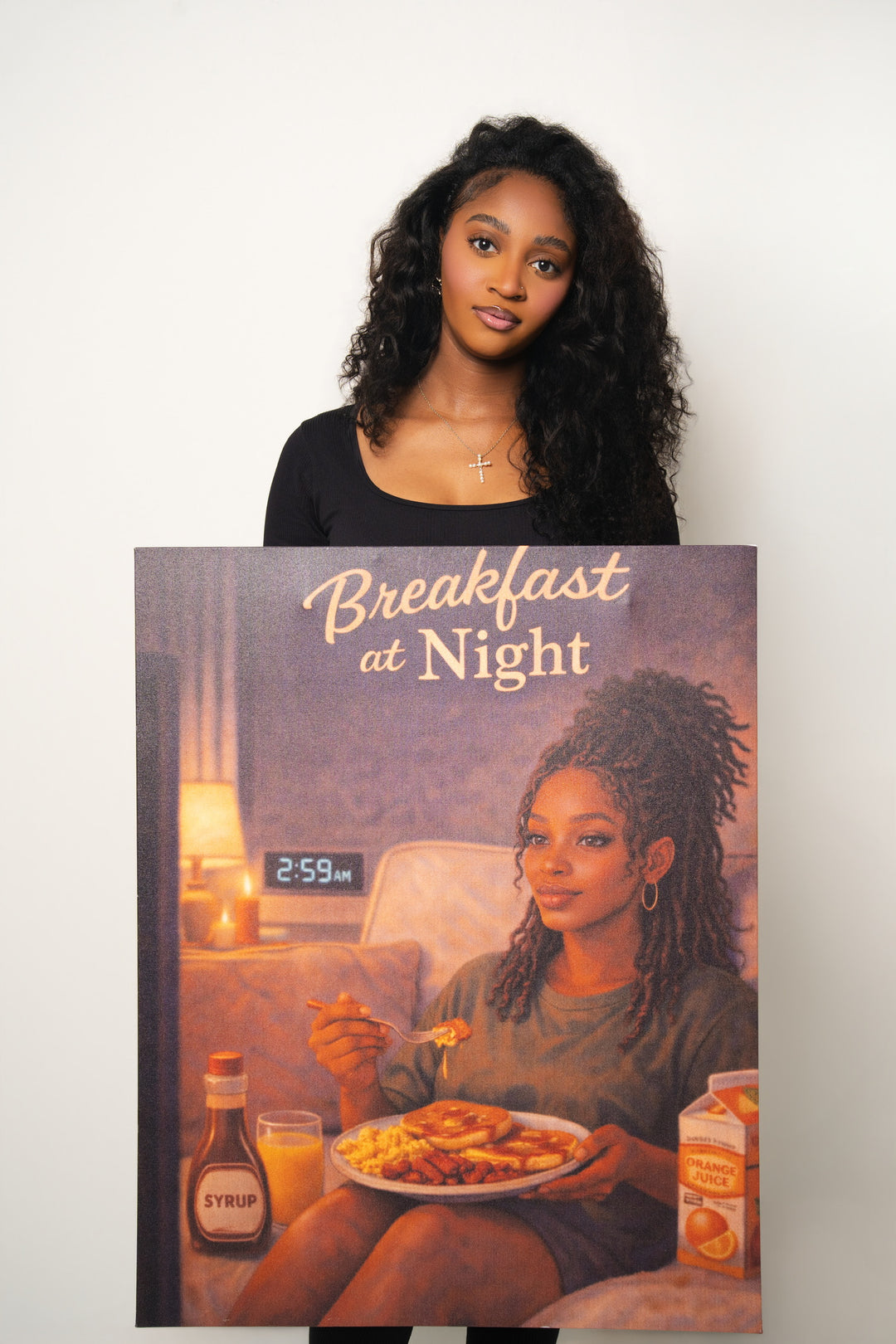 Breakfast At Night Canvas Wall Art