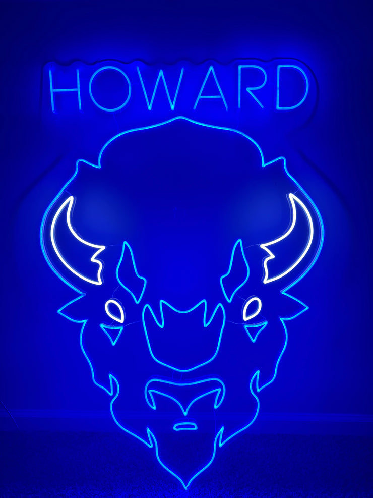 (Howard University Neon Sign (Bison Head)
