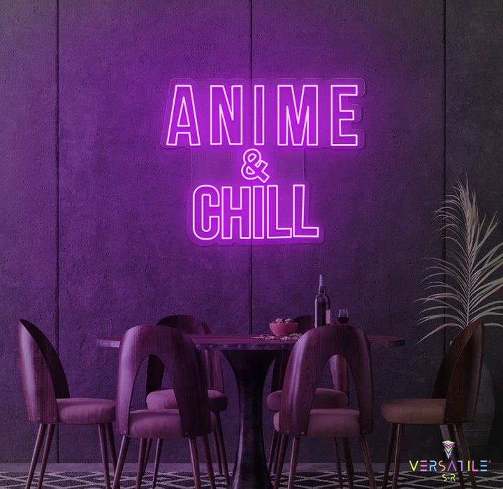 Anime & Chill Neon Sign