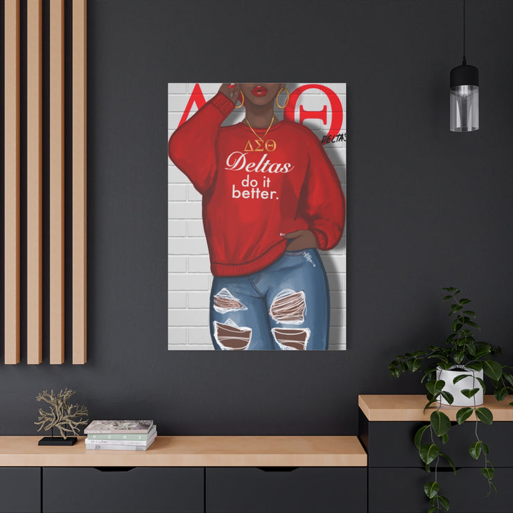 Delta Sigma Theta "Deltas Do It Better" Wall Art