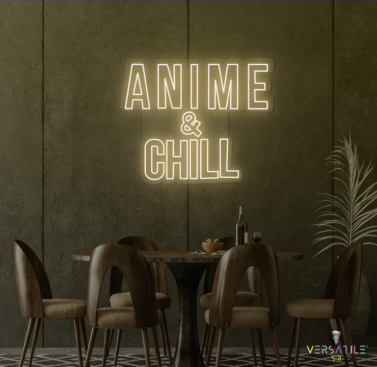 Anime & Chill Neon Sign