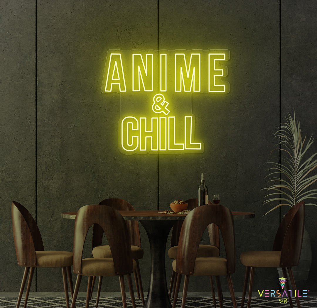 Anime & Chill Neon Sign