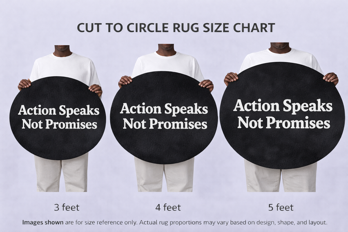 Circle rug size comparison
