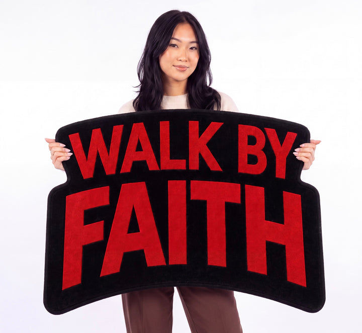Walk By Faith Custom Rug