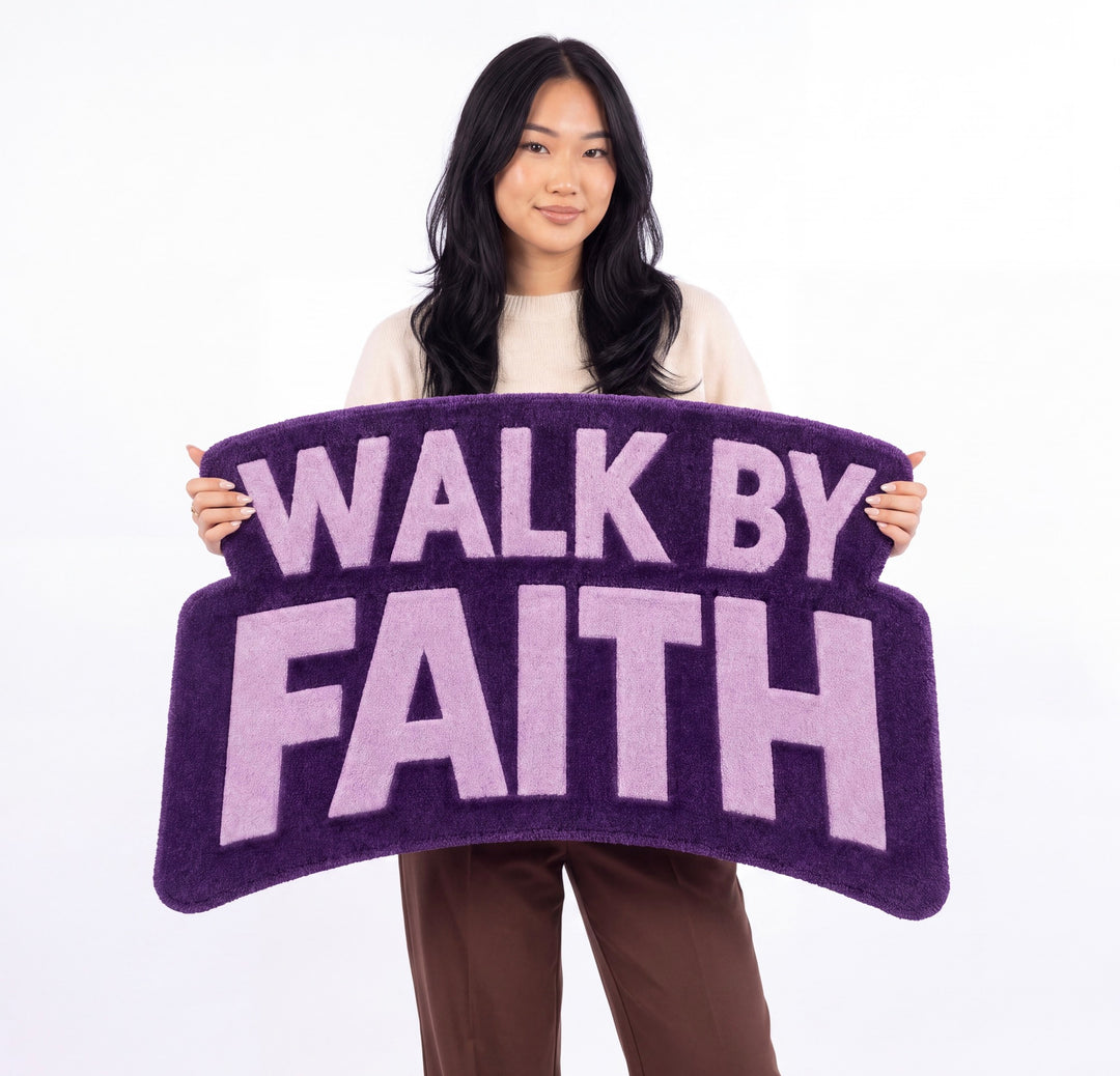 Walk By Faith Custom Rug