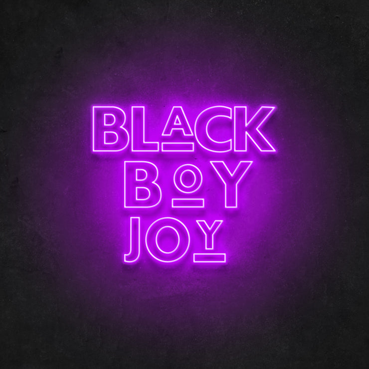 Black Boy Joy Neon Sign