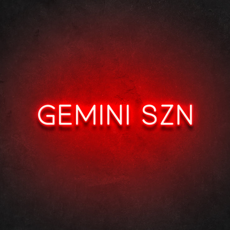 Gemini SZN Neon Sign