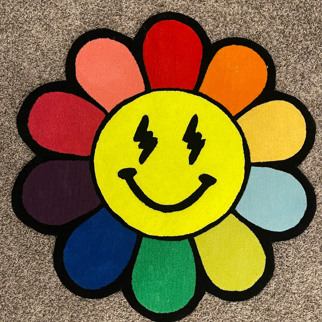 Versatile Lighting Flower Custom Rug