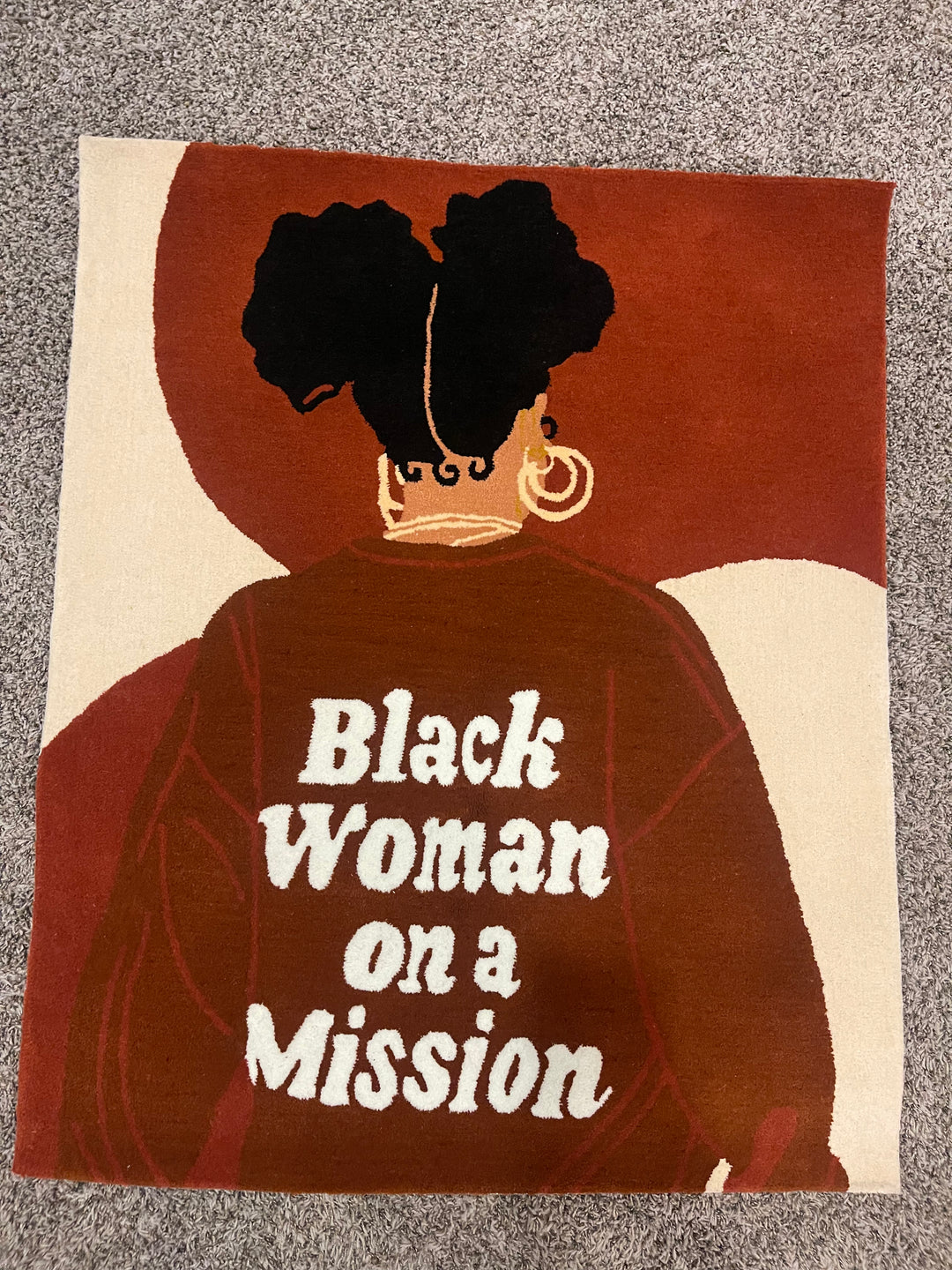 Destiny Darcel Custom Rug "Black Woman On A Mission"